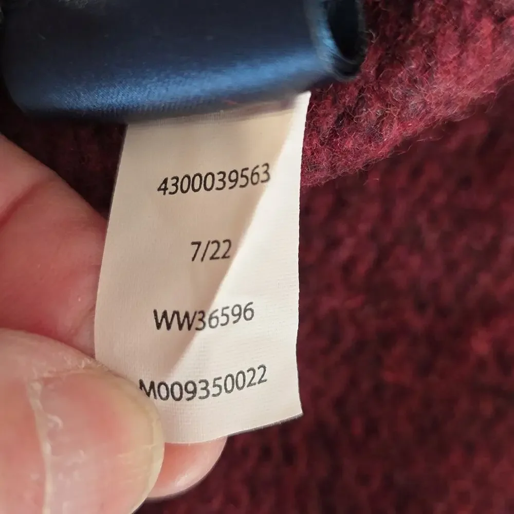 Tommy Hilfiger Burgundy and Red Turtleneck Wool Sweater Womens XS